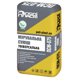 Поліпласт ПСМ-075 Кладочна суміш універсальна Зима (-5) 25 кг