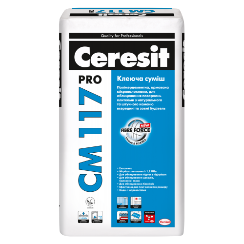 CERESIT CM-117  PRO Клеюча суміш, мішок 27кг