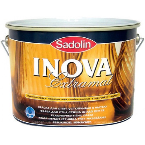 Sadolin Глубокоматовая краска для стен Краска INOVA EXTRAMAT белая 10л