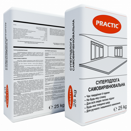 Суперпідлога самовирівнювальна PRACTIC, 25 кг