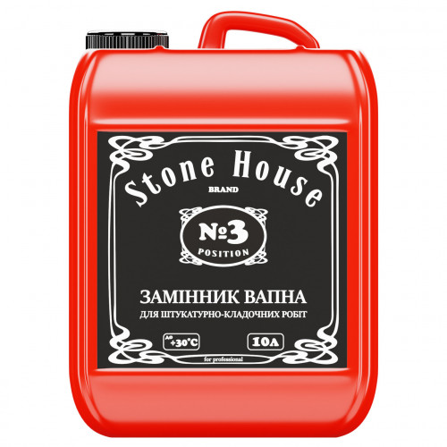 ЗАМІННИК ВАПНА для штукат-кладочних робіт №3 STONEHOUSE 10л