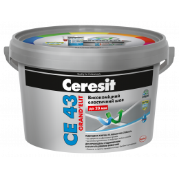 CERESIT CE-43 (сірий) еластичний водостійкий кольоровий шов до 20 мм, 2 кг
