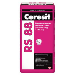CERESIT RS-88 для вирівнювання та ремонту підлоги 1-100мм, 25кг