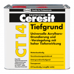 Ceresit CT-14 Грунтовка глубокопроникающая на растворителях, 5 л
