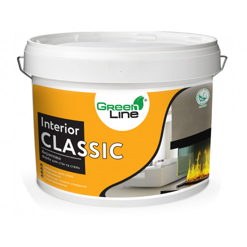 GREEN LINE Інтер'єрна акрилова фарба Interior Classik 10л