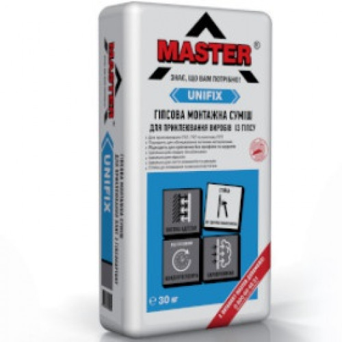 MASTER UNIFIX Клей для гіпсокартону та укосів, 30кг