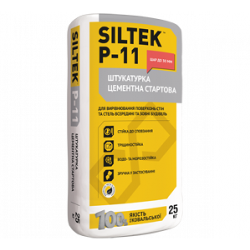 SILTEK Р-11/25кг Штукатурка цементна стартова