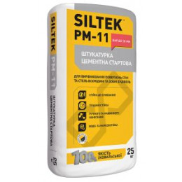 SILTEK РМ-11/25кг Штукатурка цементна стартова. машинного нанесення
