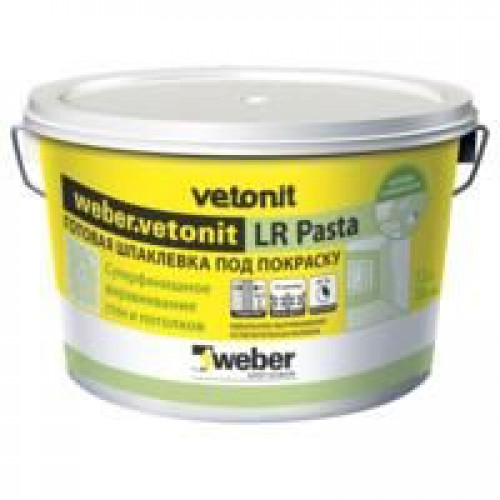 Шпаклівка Vetonit LR Pasta WEBER готова шпаклівка 20кг