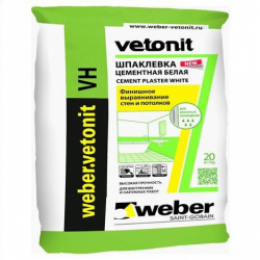 Шпаклівка Vetonit VH white водостійка на цементній основі 20 кг