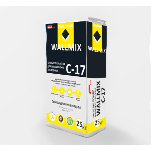 Wallmix C17 Штукатурка цементно-вапняна легка. (машинного нанесення)