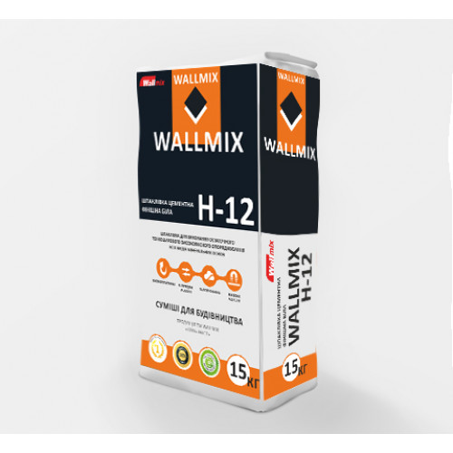 Wallmix H12 Шпаклёвка цементная финишная. Белая